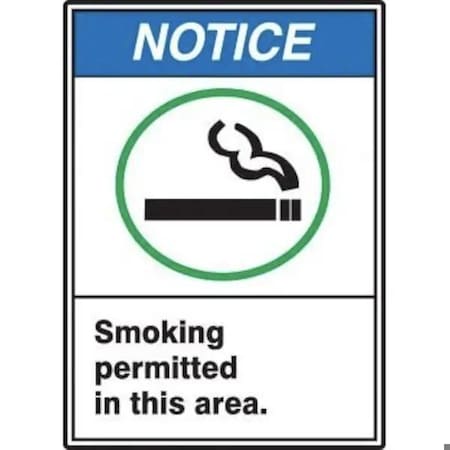 Accuform ANSI NOTICE SAFETY SIGN SMOKING MRMK803XP MRMK803XP